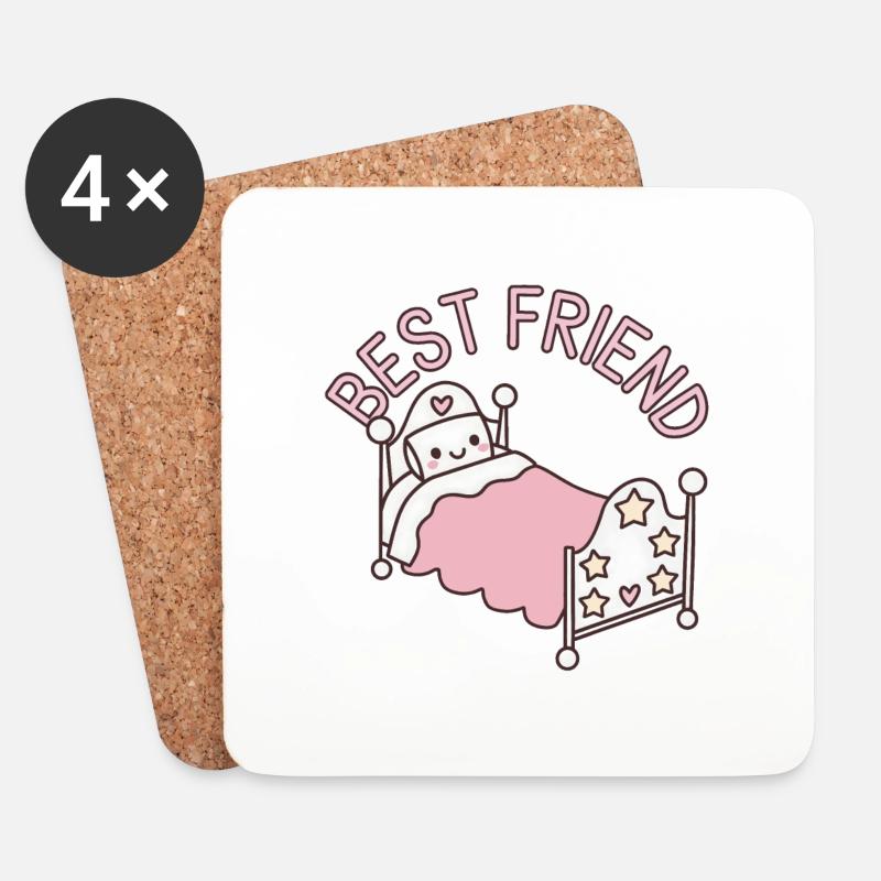 Bester Freund - Untersetzer (4er-Set) - Weiß
