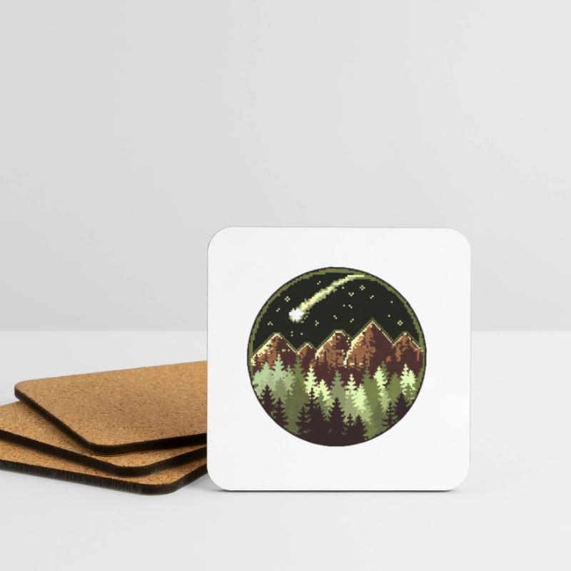 Pixel Forest Coasters (set of 4)