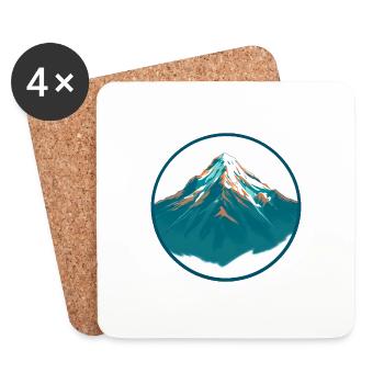 Celestial Mountain Range at Sunrise - Coasters (set of 4) - white - Front