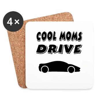 Car - Coasters (set of 4) - white - Front