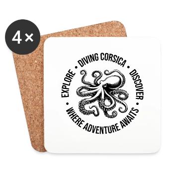 I can't, I have diving at Calvi, in Corsica. - Coasters (set of 4) - white - Front