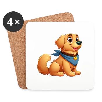 Labrador 3 - Coasters (set of 4) - white - Front