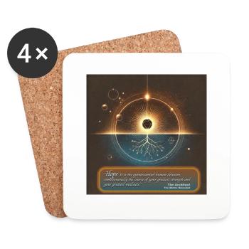 Hope by The Architech - Coasters (set of 4) - white - Front