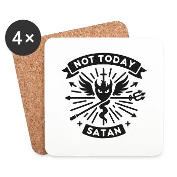 Not Today Satan - Coasters (set of 4) - white - Front