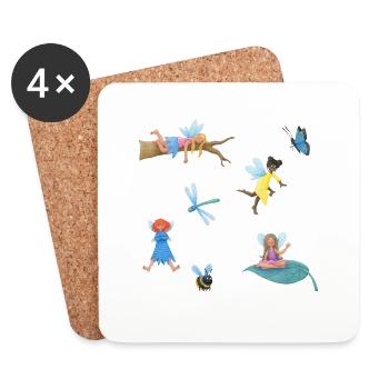 Elven Spell - Coasters (set of 4) - white - Front