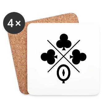 Letter q lucky clover - Coasters (set of 4) - white - Front