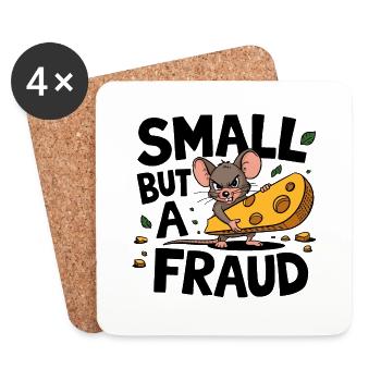 Small But a Fraud - Coasters (set of 4) - white - Front