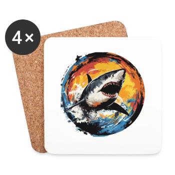 Hunters of the Seas: The Power of the Ocean! - Coasters (set of 4) - white - Front