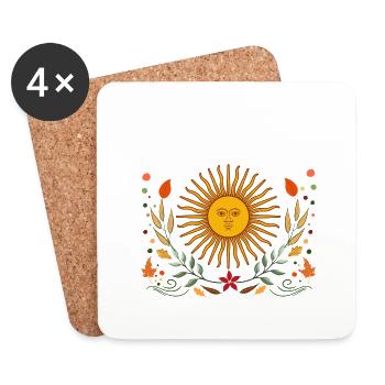 Reborn, Reveal, Achieve- Year's Resolution - Coasters (set of 4) - white - Front
