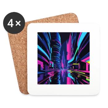 Future City 1 - Untersetzer (4er-Set) - Weiß - Vorne