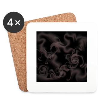 Fog on a black background! - Coasters (set of 4) - white - Front