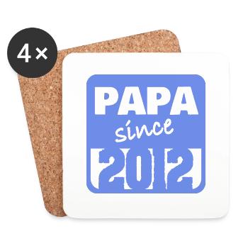 Papa 2012 - Untersetzer (4er-Set) - Weiß - Vorne