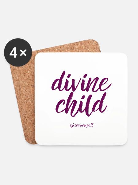 divine child - dunkel - Untersetzer (4er-Set) - Weiß