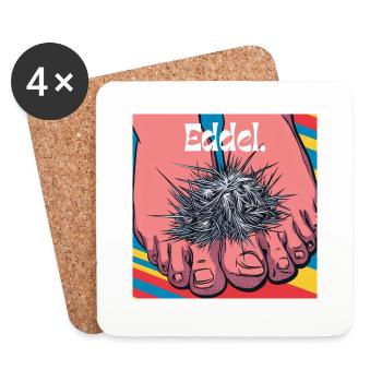 Eddel Fussel - Untersetzer (4er-Set) - Weiß - Vorne