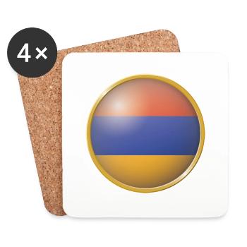 Armenien Emblem - Untersetzer (4er-Set) - Weiß - Vorne