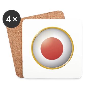 Japan Emblem - Untersetzer (4er-Set) - Weiß - Vorne