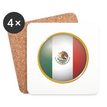 Mexiko Emblem - Untersetzer (4er-Set) - Weiß - Vorne