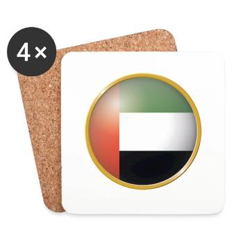 Vereinigte Arabische Emirate Emblem - Untersetzer (4er-Set) - Weiß - Vorne