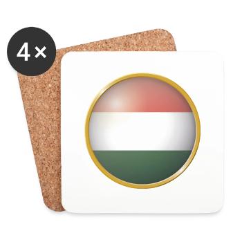 Ungarn Emblem - Untersetzer (4er-Set) - Weiß - Vorne