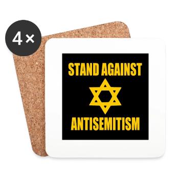 stand against antisemitism - Untersetzer (4er-Set) - Weiß - Vorne