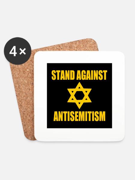 stand against antisemitism - Untersetzer (4er-Set) - Weiß