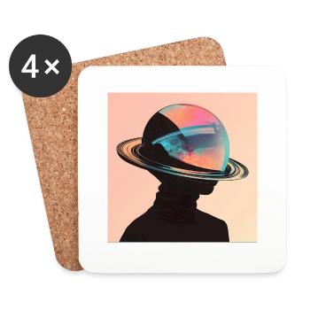 Running Rings - Coasters (set of 4) - white - Front