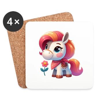 pony 3 - Coasters (set of 4) - white - Front