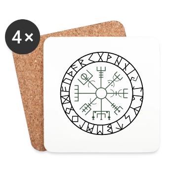 wikinger kompass - Untersetzer (4er-Set) - Weiß - Vorne