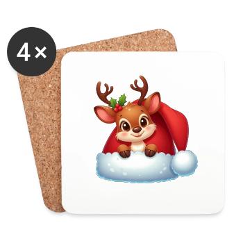 rudolph 7 - Dessous de verre (lot de 4) - blanc - Devant