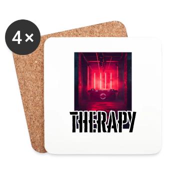 Dancing is my Therapy - Festival Design - Untersetzer (4er-Set) - Weiß - Vorne