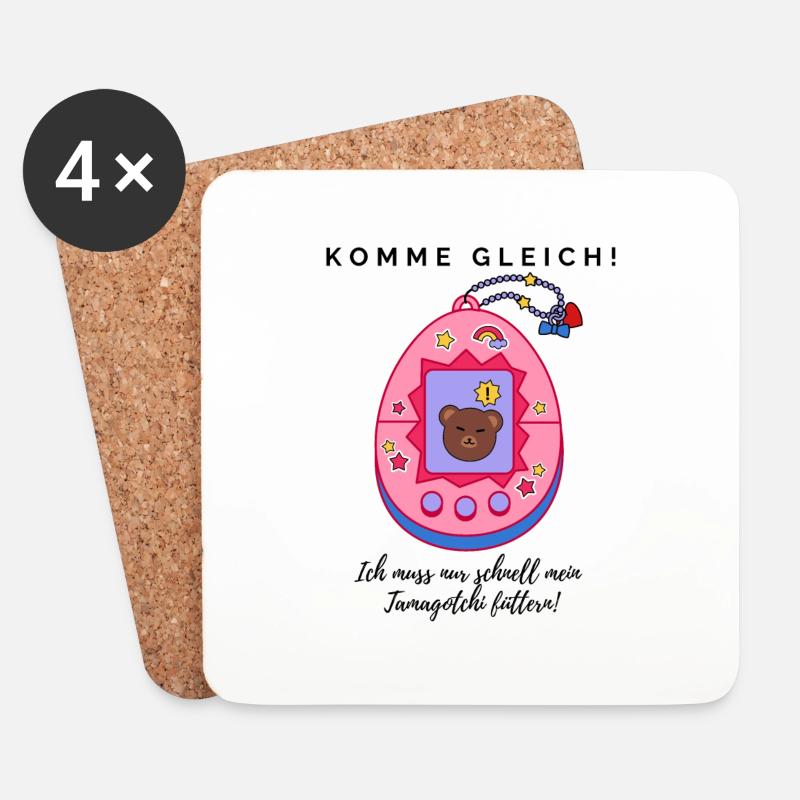 Tamagotchi 1 - Untersetzer (4er-Set) - Weiß