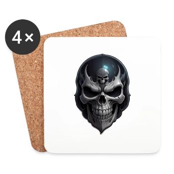 Totenkopf Skull - Coasters (set of 4) - white - Front
