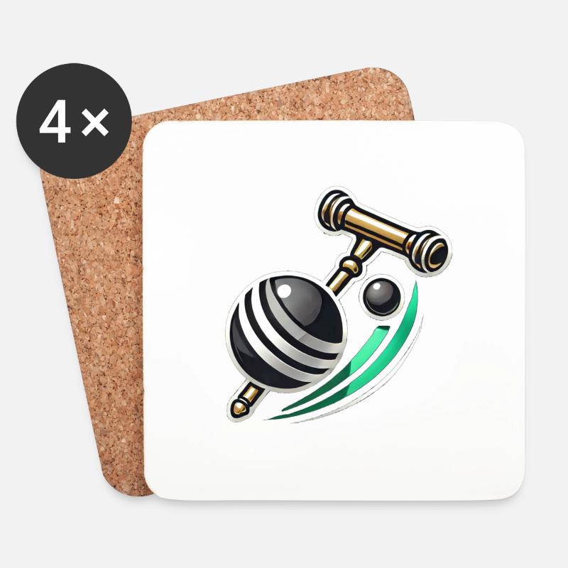 croquet logo - Untersetzer (4er-Set) - Weiß