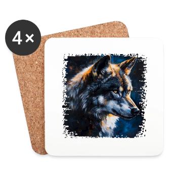 Le loup est souvent dépeint comme un méchant - Dessous de verre (lot de 4) - blanc - Devant