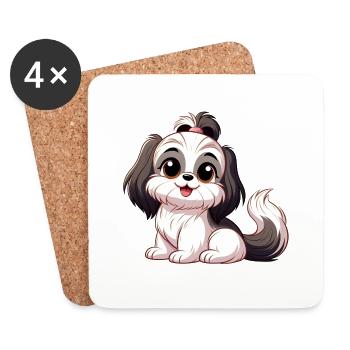 Shih Tzu - Untersetzer (4er-Set) - Weiß - Vorne