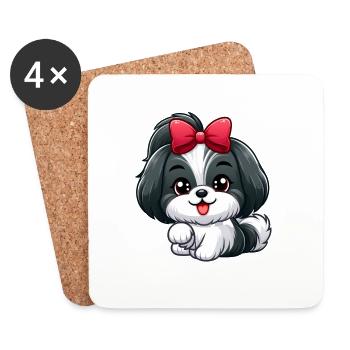 Shih Tzu 3 - Untersetzer (4er-Set) - Weiß - Vorne