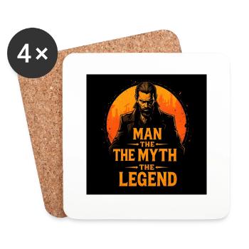 The man, the myth, the legend - Coasters (set of 4) - white - Front