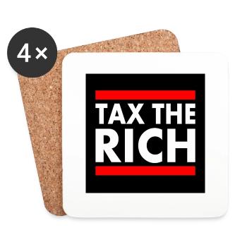 Eat the rich - Dessous de verre (lot de 4) - blanc - Devant