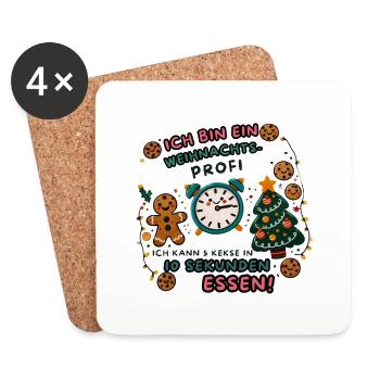 Christmas Cookies Funny Gift Idea Kids - Coasters (set of 4) - white - Front