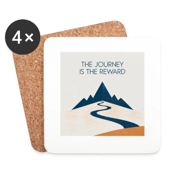 The Journey is the reward - Untersetzer (4er-Set) - Weiß - Vorne