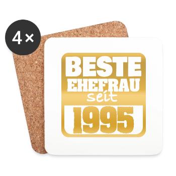 1995 - Dessous de verre (lot de 4) - blanc - Devant