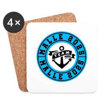 L’équipe Malle 2025 - Dessous de verre (lot de 4) - blanc - Devant
