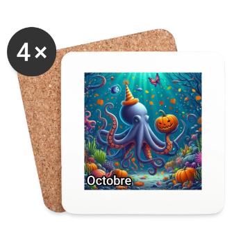 OCT - Dessous de verre (lot de 4) - blanc - Devant