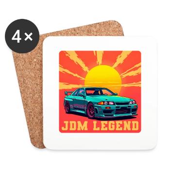 JDM Legend Sunrise - Coasters (set of 4) - white - Front