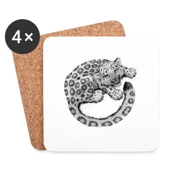 Snow Leopard Cub - Untersetzer (4er-Set) - Weiß - Vorne