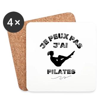 Ich kann nicht Pilates haben - Untersetzer (4er-Set) - Weiß - Vorne