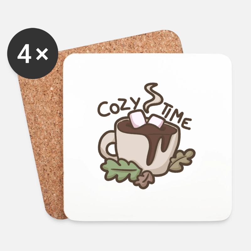 Cozy Time - Untersetzer (4er-Set) - Weiß