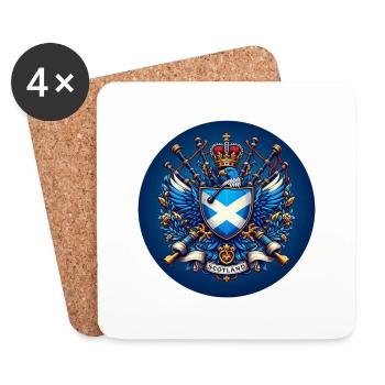 Scotland Logo - Untersetzer (4er-Set) - Weiß - Vorne