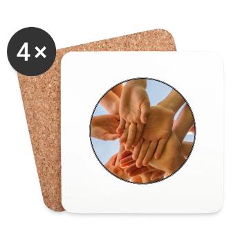 Children's hands - Coasters (set of 4) - white - Front
