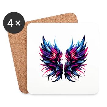 Angel Wings Wings Angels - Coasters (set of 4) - white - Front
